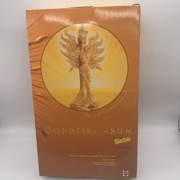 1995 Bob Mackie Goddess of the Sun Barbie Doll NRFB - Picture 9 of 16